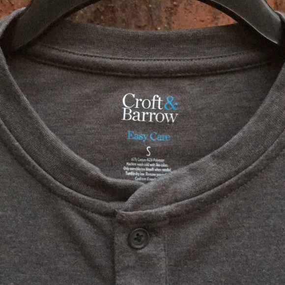 Croft & Barrow mens S Gray Henley NWT! - Picture 2 of 5